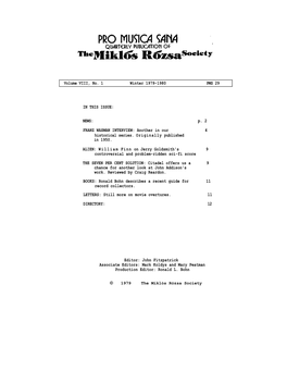 Volume VIII, No. 1 Winter 1979-1980 PMS 29 in THIS