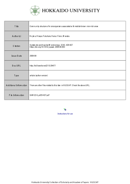 Community Structure of Microorganisms Associated with Reddish-Brown Iron-Rich Snow