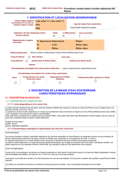 6512 1. Identification Et Localisation Geographique