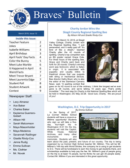 Braves' Bulletin Issue #13 March 2016