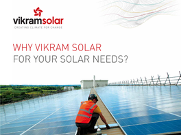 Why Vikram Solar for Your Solar Needs