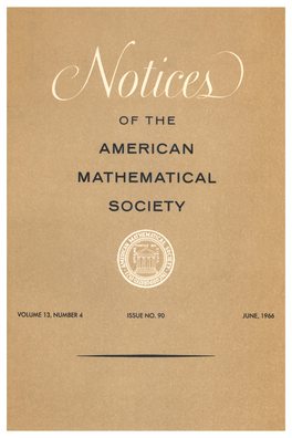 Notices of the American Mathematical Society