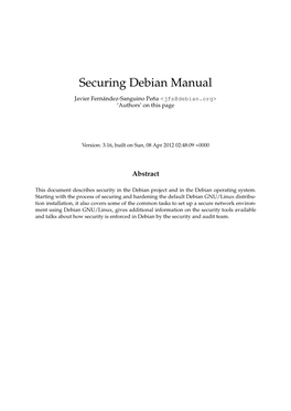 Securing Debian Manual