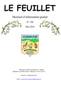 LE FEUILLET Mensuel D’Information Gratuit