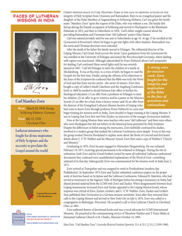 Carl Manthey-Zorn in the Face of Growing Attacks on the FACES of LUTHERAN Integrity of Holy Scripture from Unionism and Rationalism