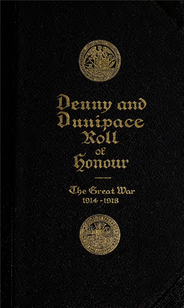 Denny and Dunipace Roll of Honour. the Great War