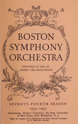 Boston Symphony Orchestra Concert Programs, Season 74, 1954