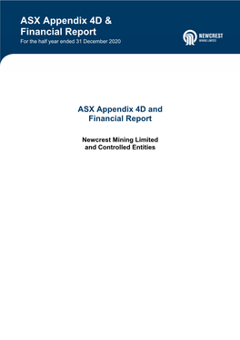 ASX Appendix 4D & Financial Report