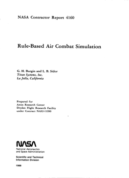 Rule-Based Air Combat Simulation