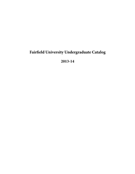 Fairfield University Undergraduate Catalog