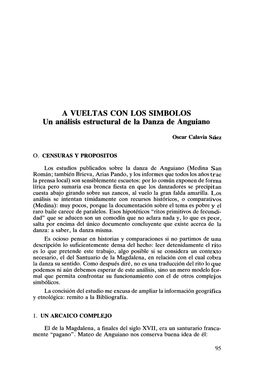 A VUELTAS CON LOS SIMBOLOS Un Análisis Estructural De La Danza De Anguiano