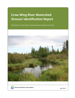 Crow Wing River Watershed Stressor Identification Report