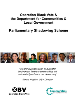 Parliamentary Shadowing Scheme