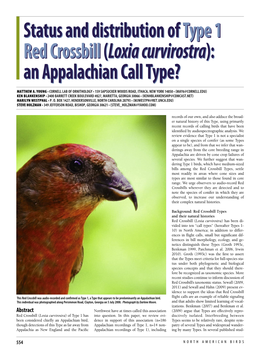 Red Crossbill Types, Settle Most Readily in Areas Where Cone Sizes and Types Are Most Similar to Those Found in Core Range