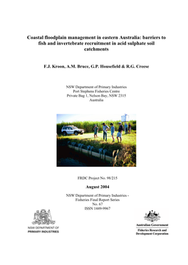 Coastal Floodplain Management in Eastern Australia: Barriers to Fish and Invertebrate Recruitment in Acid Sulphate Soil Catchments
