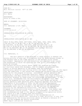 SUPREME COURT of INDIA Page 1 of 50