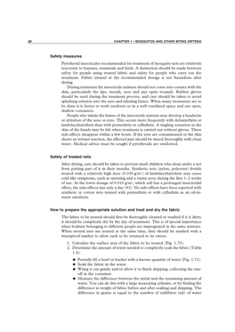 Safety Measures Pyrethroid Insecticides Recommended for Treatment of Mosquito Nets Are Relatively Non-Toxic to Humans, Mammals and Birds