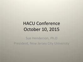 HACU Conference October 10, 2015