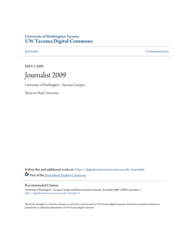 Journalist 2009 University of Washington - Tacoma Campus