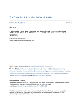 An Analysis of State Patriotism Statutes