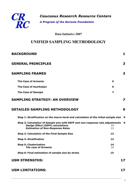 Unified Sampling Methodology