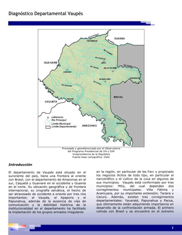 Diagnóstico Departamental Vaupés