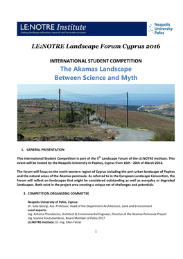 Cyprus LENOTRE Competition Brief