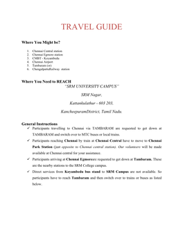 SRM University Travel Guide.Pdf