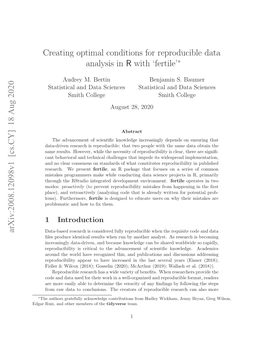 Creating Optimal Conditions for Reproducible Data Analysis in R With