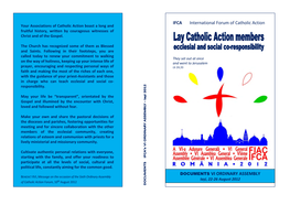 IFCA International Forum of Catholic Action DOCUMENTS VI