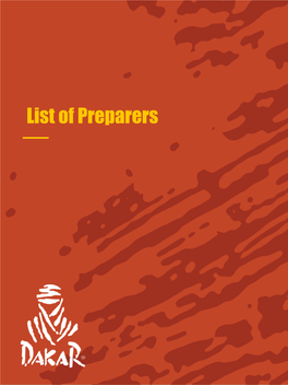 List of Preparers
