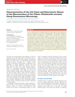 Characterization of the Life Cycle and Heteromeric Nature of The