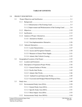 Category III Environmental Impact Study Panama Canal Expansion