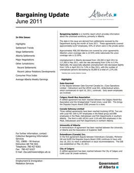 Bargaining Update, June 2011