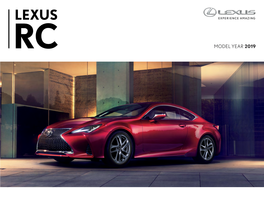 Lexus Rc Letter from Our Director | 2 Experience Something Greater