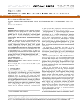 Identifying Cancer Driver Genes in Tumor Genome Sequencing Studies