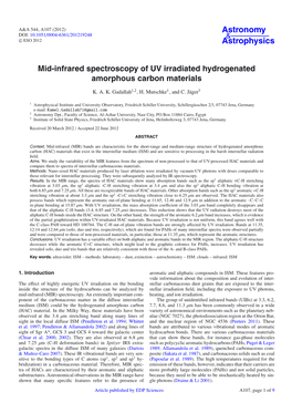 Mid-Infrared Spectroscopy of UV Irradiated Hydrogenated Amorphous Carbon Materials