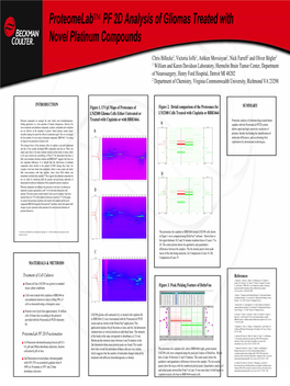 Proteomelab™ PF 2D Analysis of Gliomas Treated with Novel