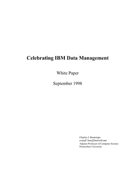 Celebrating IBM Data Management