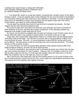 GJ 667 System Descriptions