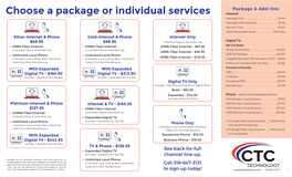 Choose a Package Or Individual Services Internet Managed Wifi