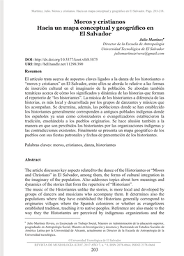 Moros Y Cristianos Hacia Un Mapa Conceptual Y Geográfico En El