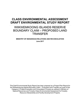 Wiikwemkoong Islands Transfer