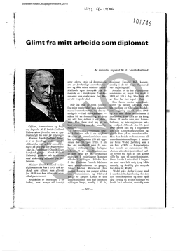 101146 Glimt Fra Mitt Arbeide Som Diplomat