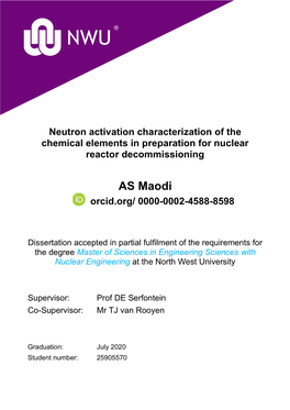 Neutron Activation Characterization of the Chemical Elements in Preparation for Nuclear Reactor Decommissioning