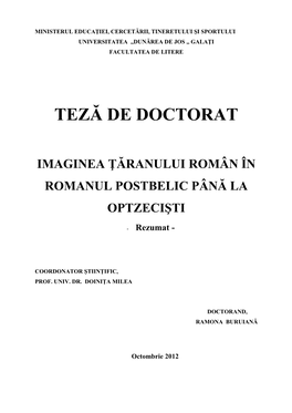 Teză De Doctorat