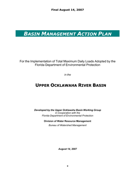 Basin Management Action Plan