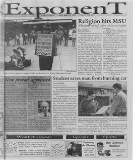 Religion Hits MSU O Zealots Spread the Word on Campus Comments