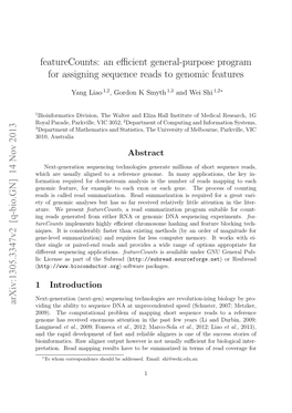 An Efficient General-Purpose Program for Assigning Sequence Reads To