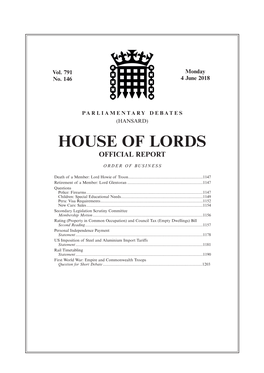 House of Lords Official Report